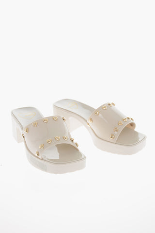 LOVE Sandali in Gomma con Borchie a Forma di Cuore 5.5cm