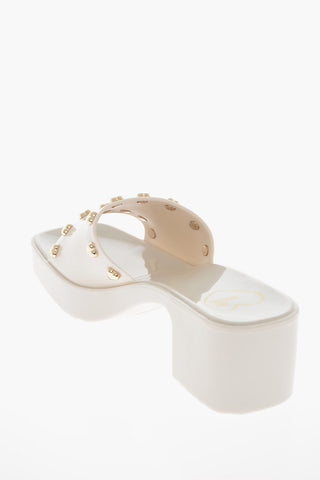 LOVE Sandali in Gomma con Borchie a Forma di Cuore 5.5cm