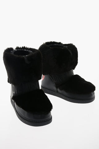 LOVE Faux Fur Snow Boots with Maxi Polished Heart