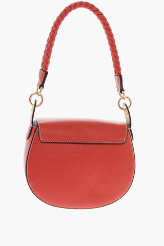LOVE Faux-Leather Saddle Bag with Braided Details