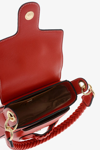 LOVE Borsa Saddle in Ecopelle con Dettagli Intrecciati