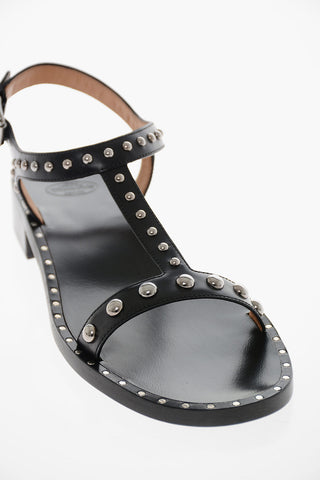 Leather ELLY MET Sandals with Stud-embellishment