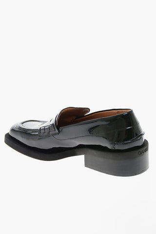 Polished-leather Penny Loafers with Squared toe