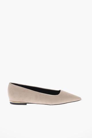 Suede-leather FURLA CODE Pointed-toe Ballet Flats