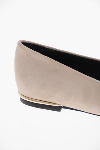 Suede-leather FURLA CODE Pointed-toe Ballet Flats