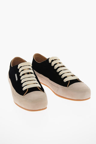 EMPORIO Sneakers Basse in Velour con Dettagli in Suede