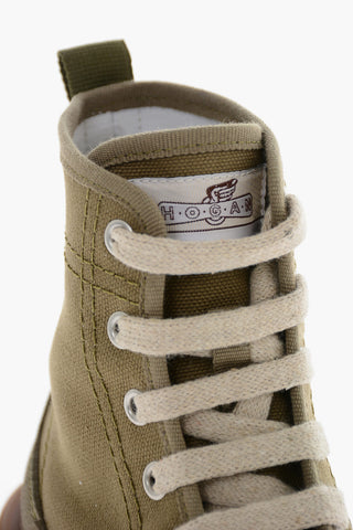 3R Stivaletti Allacciati UNTRADITIONAL in Canvas Riciclato con Suola Chunky