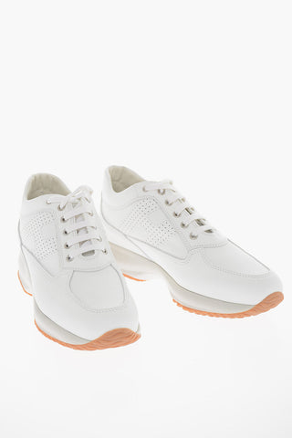 Sneakers aus Leder INTERACTIVE mit gelochtem Logo