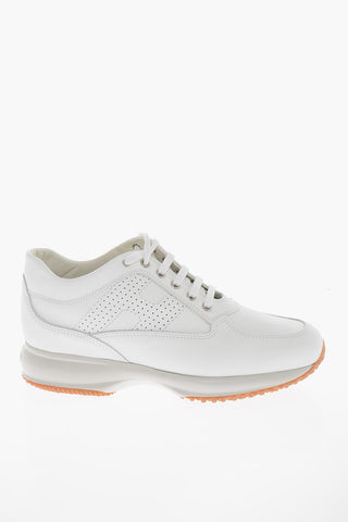 Sneakers aus Leder INTERACTIVE mit gelochtem Logo