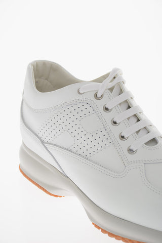 Sneakers aus Leder INTERACTIVE mit gelochtem Logo