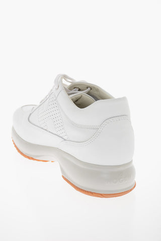 Sneakers aus Leder INTERACTIVE mit gelochtem Logo