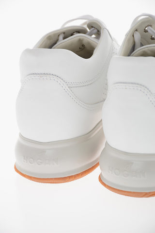 Sneakers aus Leder INTERACTIVE mit gelochtem Logo