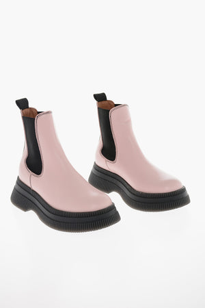 Leather Chelsea Boots with Statement Sole
