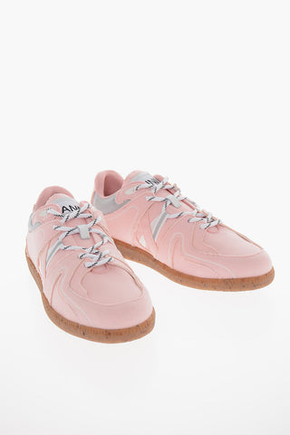 Recycled-textile Low-top Sneakers with Contrasting Details