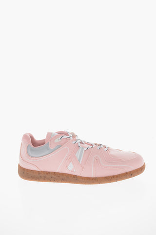 Recycled-textile Low-top Sneakers with Contrasting Details