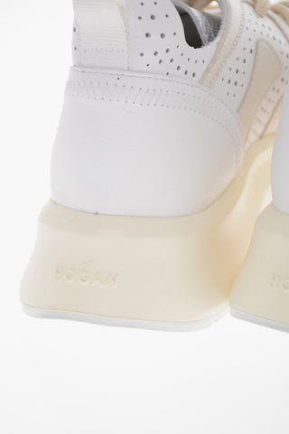 Sneakers in Pelle Traforata con Suola Chunky