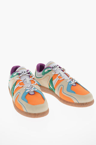 Colorblock Low-top Sneakers with Suede-leather Details