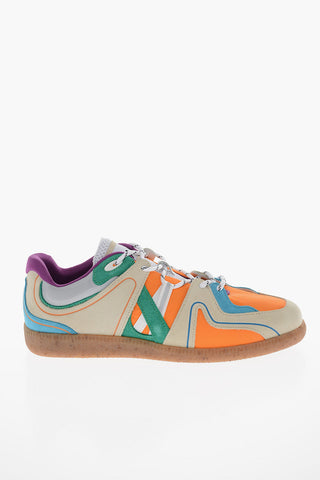 Colorblock Low-top Sneakers with Suede-leather Details