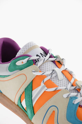 Colorblock Low-top Sneakers with Suede-leather Details