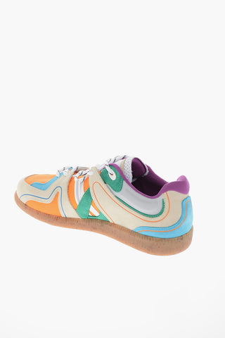 Colorblock Low-top Sneakers with Suede-leather Details