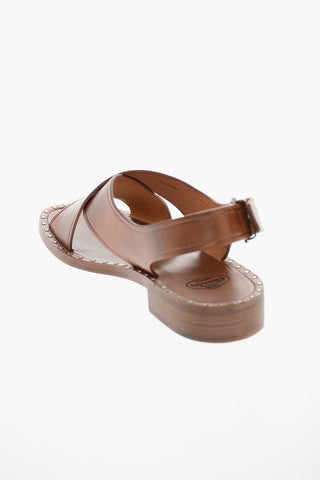 Monteria-leather RHONDA Criss-crossed Sandals