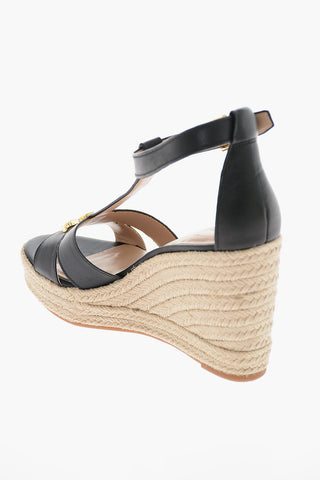 LAUREN Leather HALE Wedged Sandals