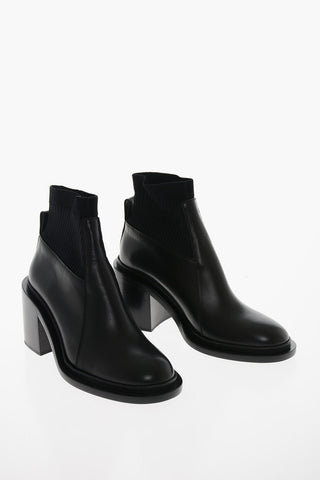 Leather Fabric TAC Ankle Boots