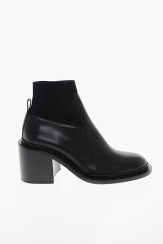 Leather Fabric TAC Ankle Boots