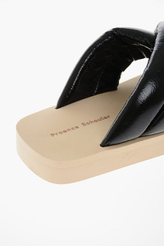 Padded-leather TRIPON Criss-crossed Slides