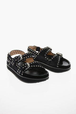 Sandali OPHIE in Suede con Occhielli Decorativi