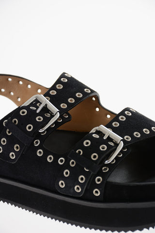 Sandali OPHIE in Suede con Occhielli Decorativi