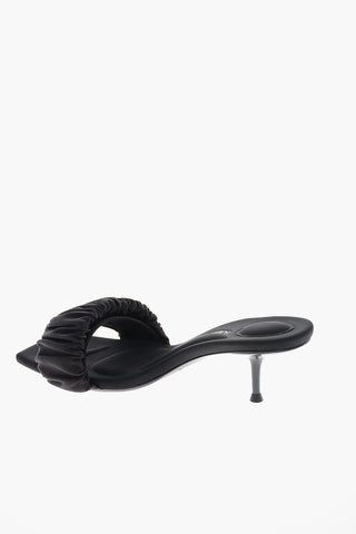 Slides JESSIE SCRUNCHIE in Satin con Tacco Kitten