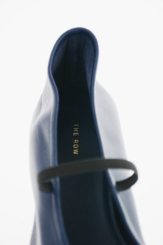 Soft-leather Ballet Pumps with Kitten Heel