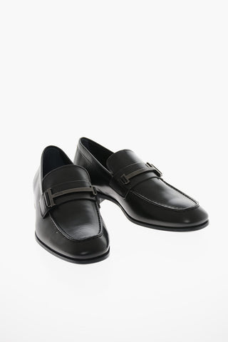 Leather Loafers with Logo