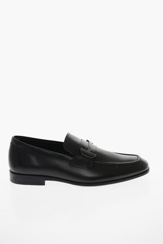 Leather Loafers with Logo