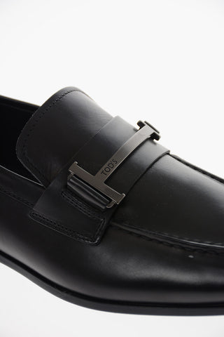 Leather Loafers with Logo