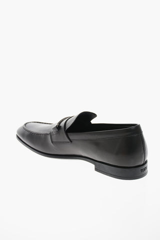 Leather Loafers with Logo