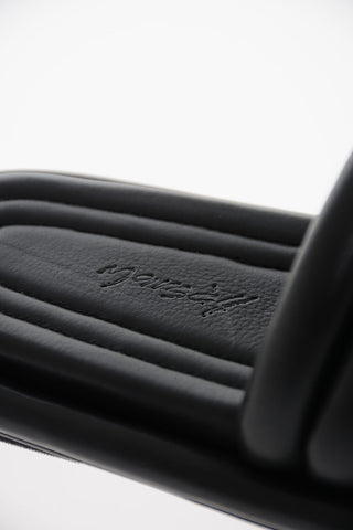 Padded-leather Multi-strap Slides