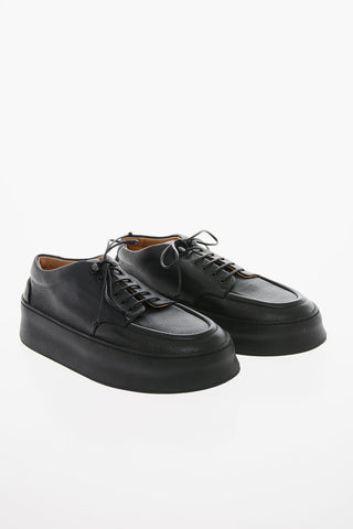 Scarpe Derby in Pelle Martellata con Suola Statement