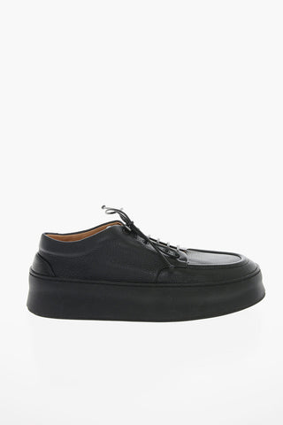 Scarpe Derby in Pelle Martellata con Suola Statement