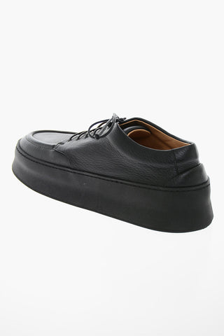 Scarpe Derby in Pelle Martellata con Suola Statement