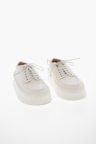 Scarpe Derby in Pelle Martellata con Suola Statement