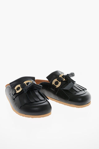 SEE BY Mules CHERI in Pelle con Dettaglio Frange