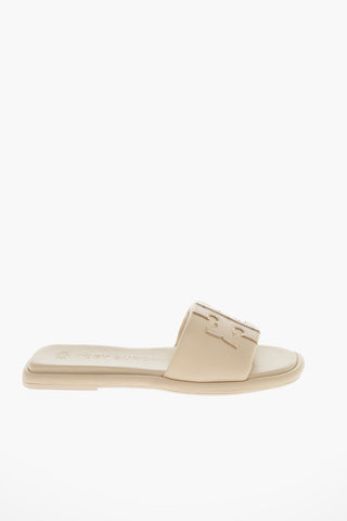 Soft-leather DOUBLET SPORT Slides with Contrasting Logo