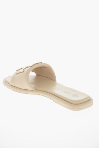 Soft-leather DOUBLET SPORT Slides with Contrasting Logo