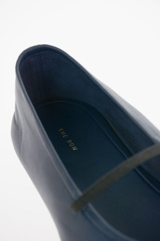 Soft-leather Ballet Flats with Elastic Strap