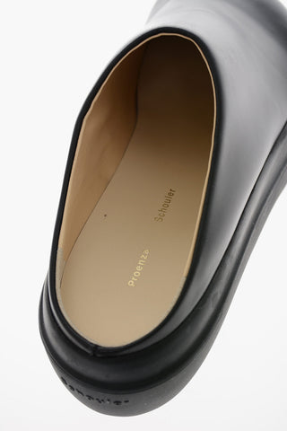 Leather Mules with Statement Sole