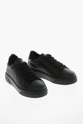 Leather BUMPER Shearling Sneakers