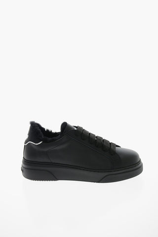 Leather BUMPER Shearling Sneakers