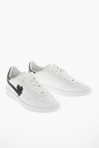 Leather BOXER Sneakers with Glittery Logo